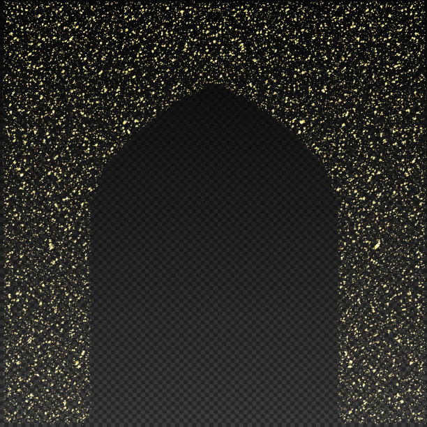 金门清真寺上一个透明的背景矢量图片下载