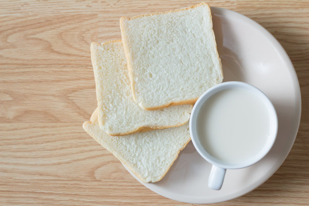 豆浆和面包图片下载