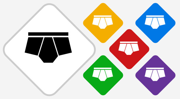 内衣颜色钻石矢量图标图片下载