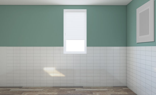 有大窗户的现代浴室。3 d渲染…空的图片。图片下载