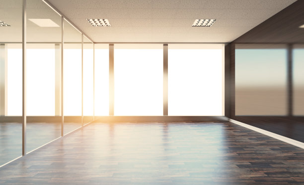 现代办公内阁。会议室。3 d渲染。,日落。图片下载