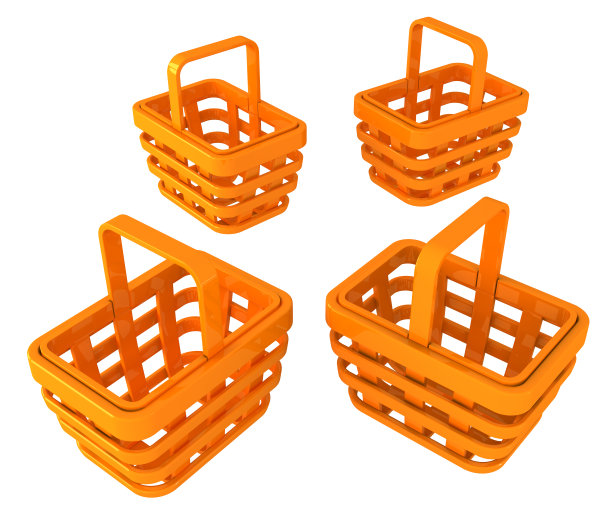 购物筐橘子图片下载
