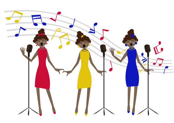 音乐剪辑的艺术。合唱队。福音。爵士乐。图片下载