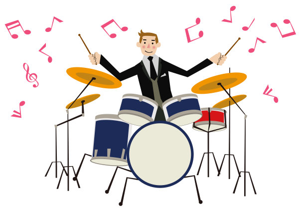 鼓。音乐剪辑的艺术。音乐场景。orchestra.percussion.Jazz音乐家。图片下载