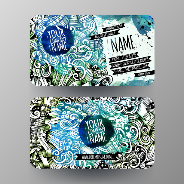 卡通图形水彩矢量手绘描摹涂鸦新图片下载