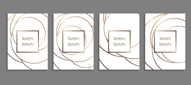 一套豪华封面模板。矢量封面设计的标语牌，横幅，传单，介绍和卡片素材图片