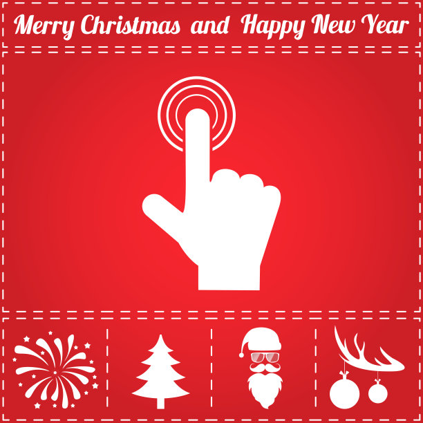 手指触摸图标矢量图片下载