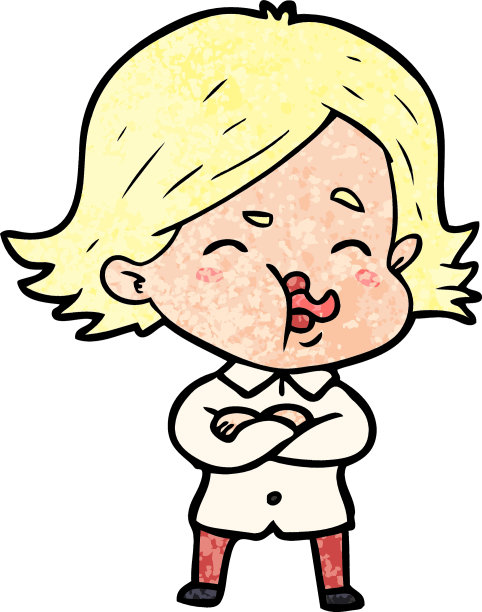 卡通女孩做鬼脸图片下载