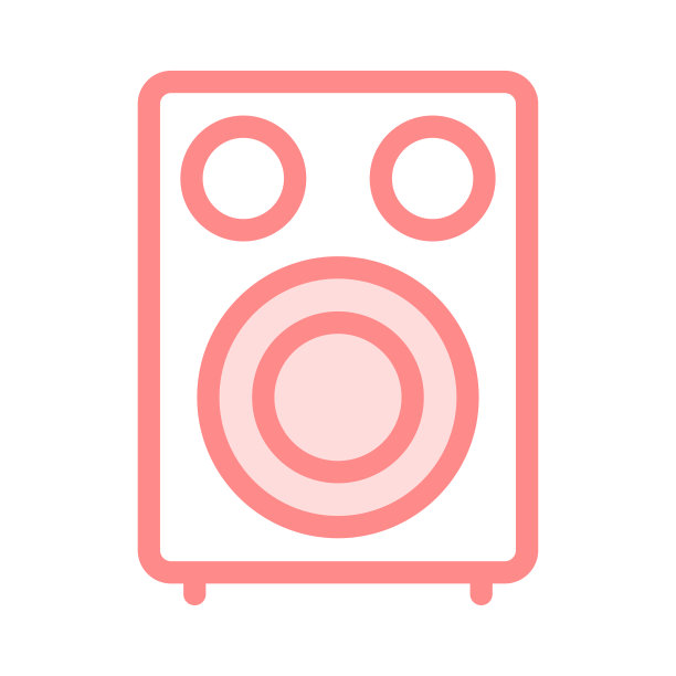 音箱颜色线向量图标图片下载