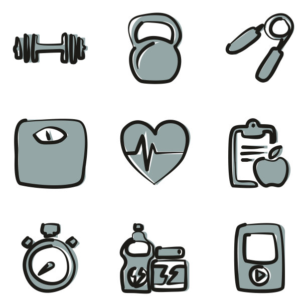 健身图标徒手2颜色图片下载