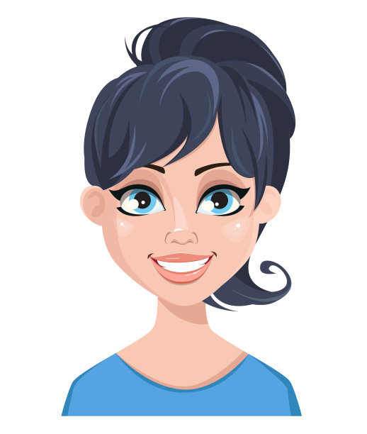 女人的面部表情——微笑图片下载