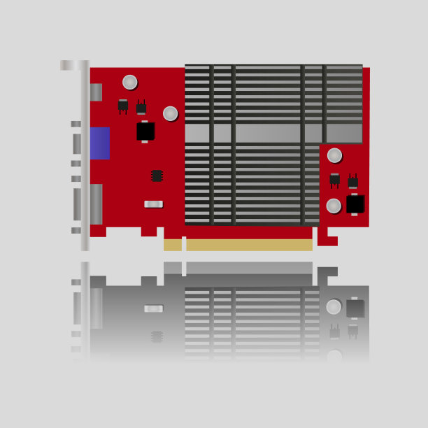 带反射的个人电脑显卡图片下载