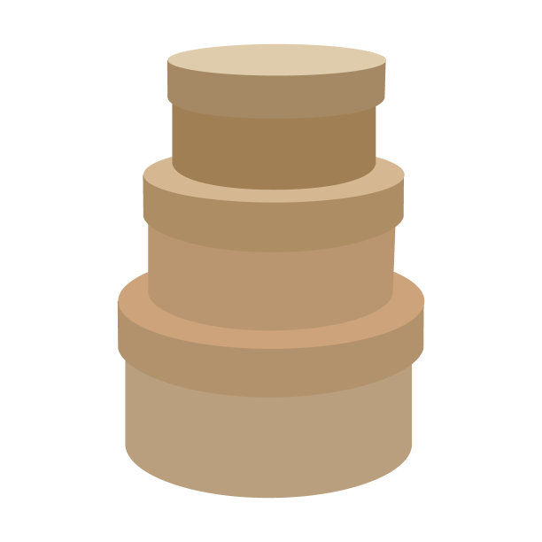 白色背景上的圆形礼盒孤立。为你准备的设计。产品包装矢量EPS10图片下载