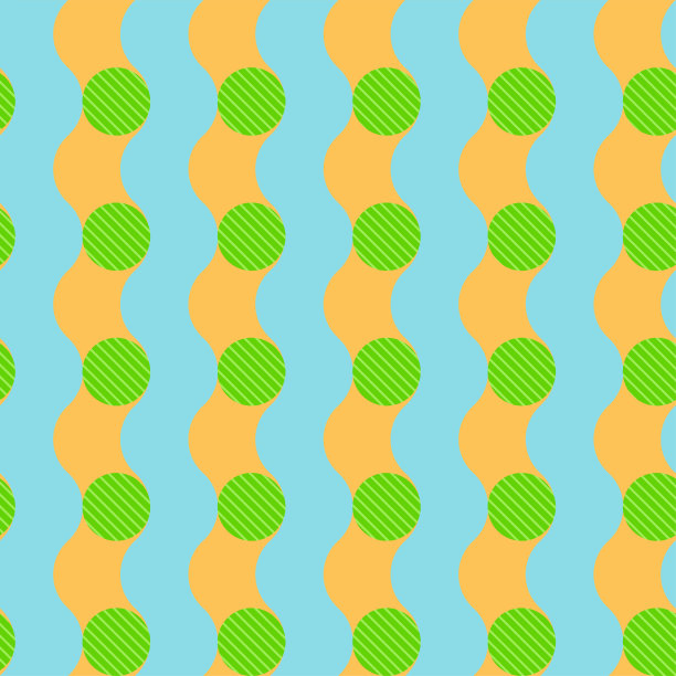 抽象的纹理，带圆圈的波浪线条，无缝的纹理图片下载