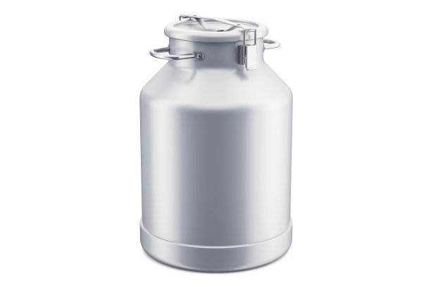 牛奶罐，3D渲染孤立在白色背景素材图片