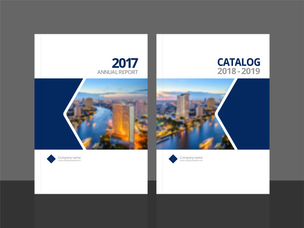 封面设计的年度报告和商业目录，杂志，传单或小册子。手册模板布局。A4覆盖向量EPS-10样本图像与梯度网格。素材图片