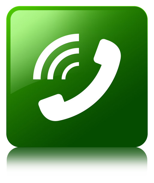 电话铃声图标绿色方形按钮图片下载