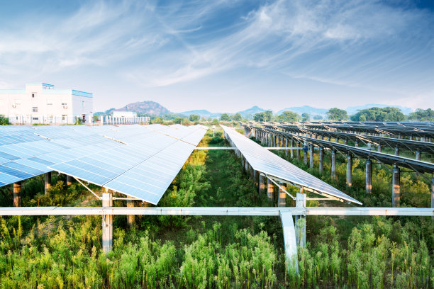 太阳能电池板，光伏-替代电源-选择性聚焦，复制空间图片下载