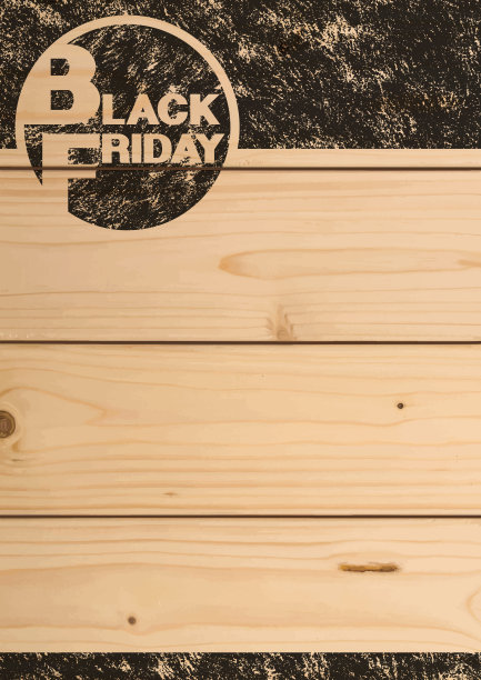 黑色星期五背景[木板上的旧邮票]图片下载