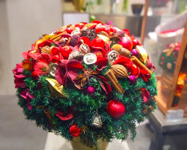 球体形状的花束图片下载