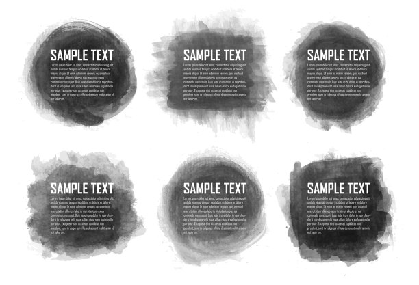 黑色的水彩斑点图片下载