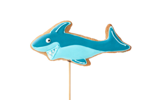 高档的东西。自制的鲨鱼姜饼。图片下载