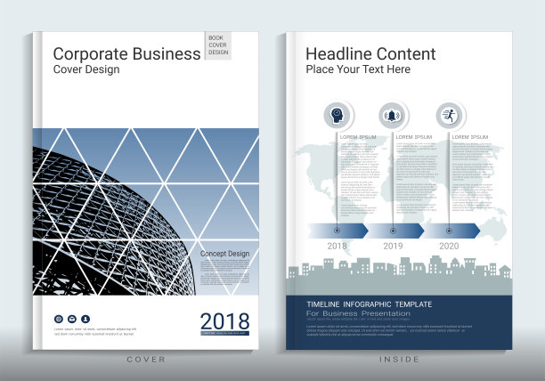 公司商业封面设计，有图片背景空间，用于年度报告，小册子，传单，单张，销售工具包，目录，杂志，小册子，作品集，海报，矢量模板A4大小。图片下载