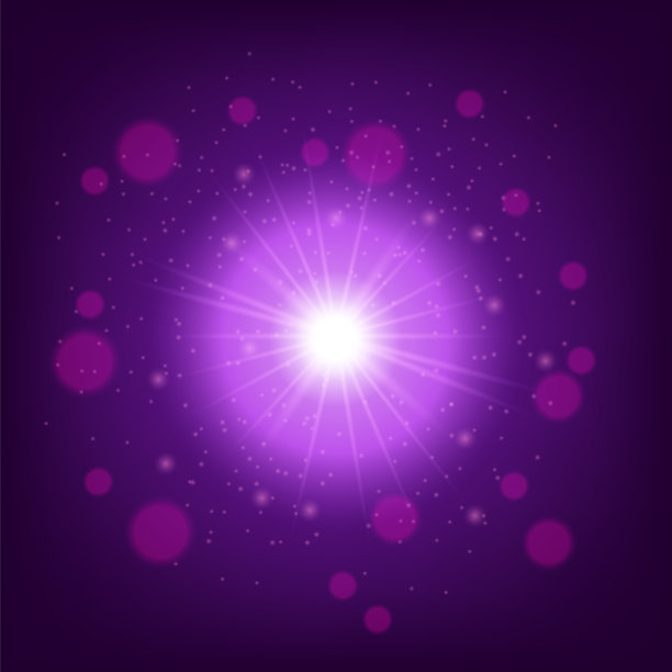 粉色背景上的灯光效果。星星闪耀着光芒图片下载