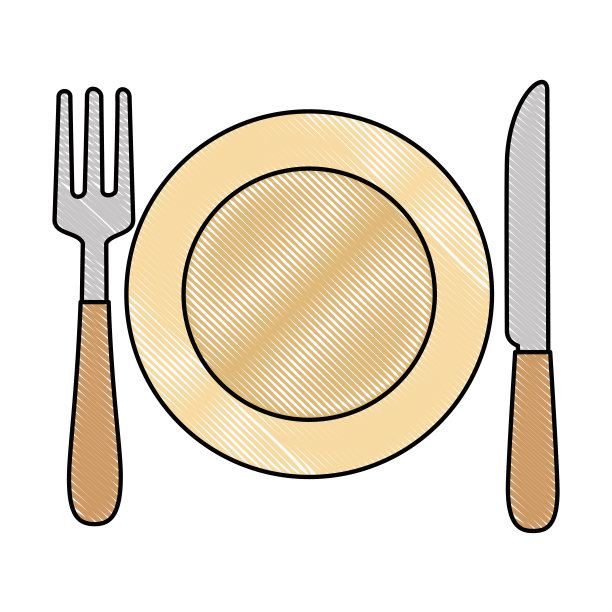 盘子用刀叉图片下载