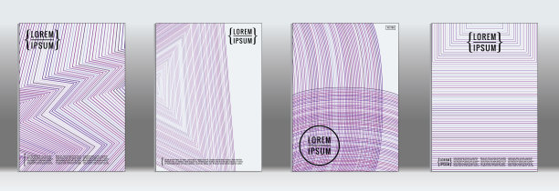 矢量几何线图案海报设计。图片下载