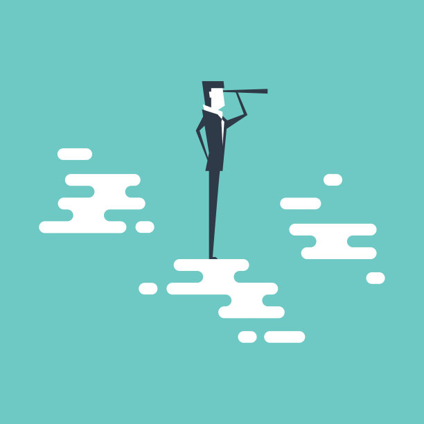 展望未来的商人的概念。图片下载