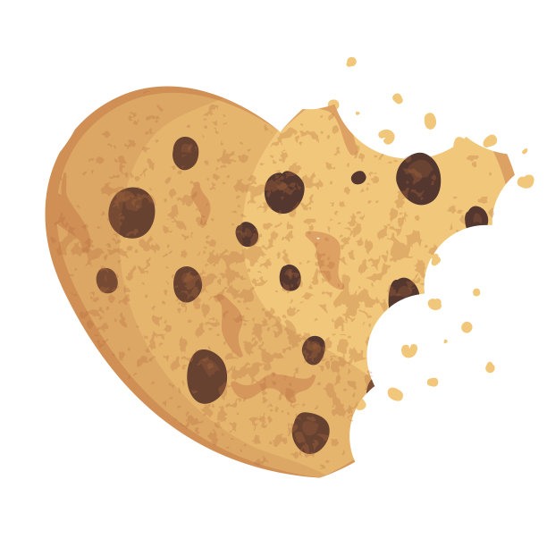 咬碎的饼干，饼干，饼干。矢量图图片下载