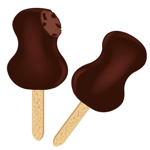 冰淇淋。圣代。巧克力冰淇淋。巧克力圣代。经典的棒棒冰淇淋。巧克力冰淇淋加坚果。圣代焦糖。向量图片下载