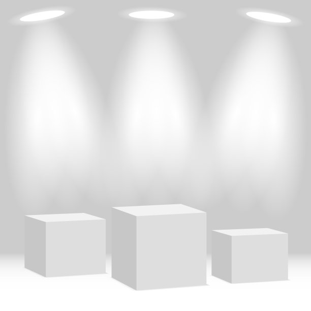 白色的讲台。基座。矢量插图。图片下载