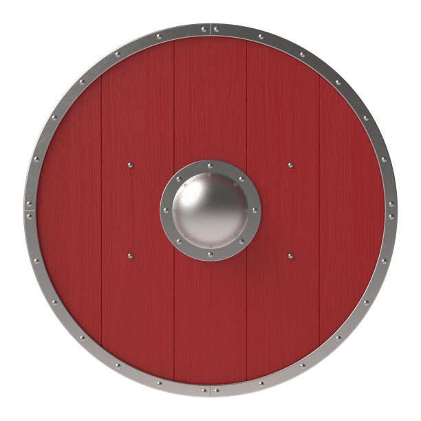 维京红色盾牌素材图片