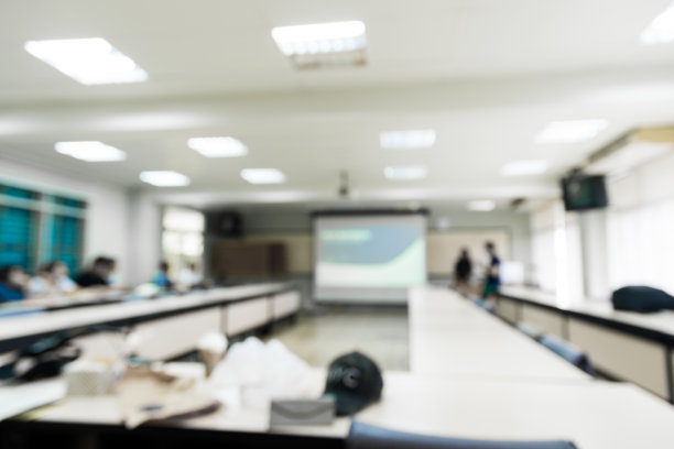 研讨会场商业人士模糊背景图片下载