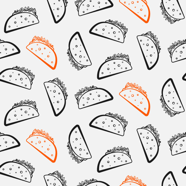 黑色和红色的玉米饼无缝模式图片下载