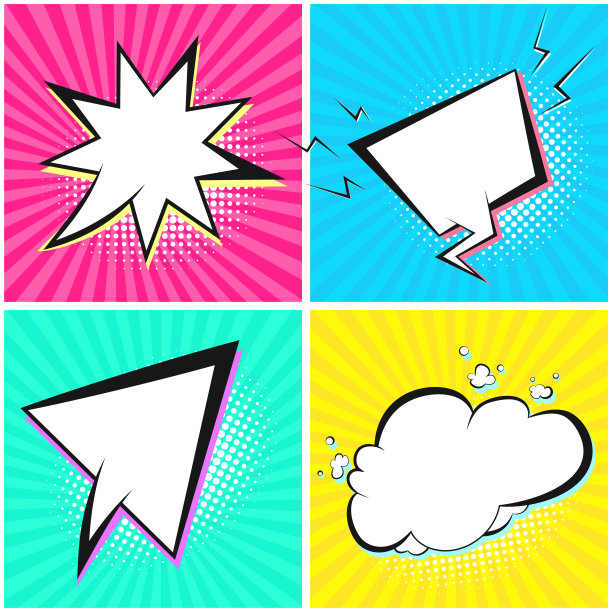 可爱的讲话泡泡在温柔的条纹背景图片下载