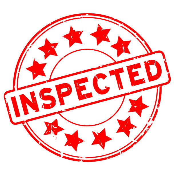 垃圾红色检查与星形图标圆形橡胶印章印章在白色背景图片下载