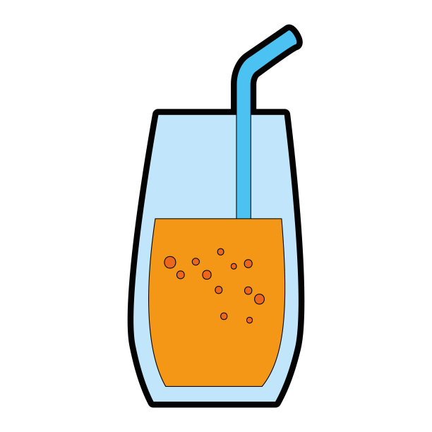 橙汁玻璃杯图片下载