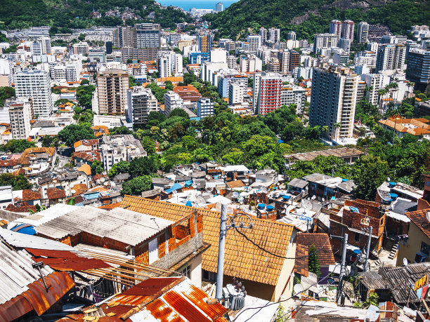 里约热内卢De Janiero -贫民窟和漂亮的销售图片下载