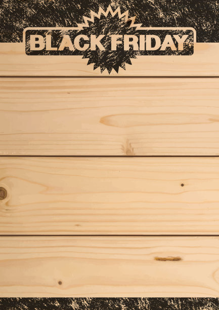 黑色星期五背景[木板上的旧邮票]图片下载