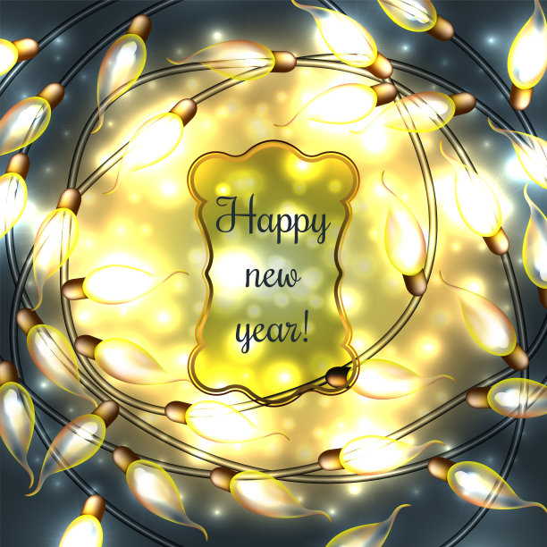 五彩缤纷的圣诞彩灯。矢量元素可以用作新年装饰的背景。节日插图，发光的电子花环，闪亮的灯泡和电线图片下载