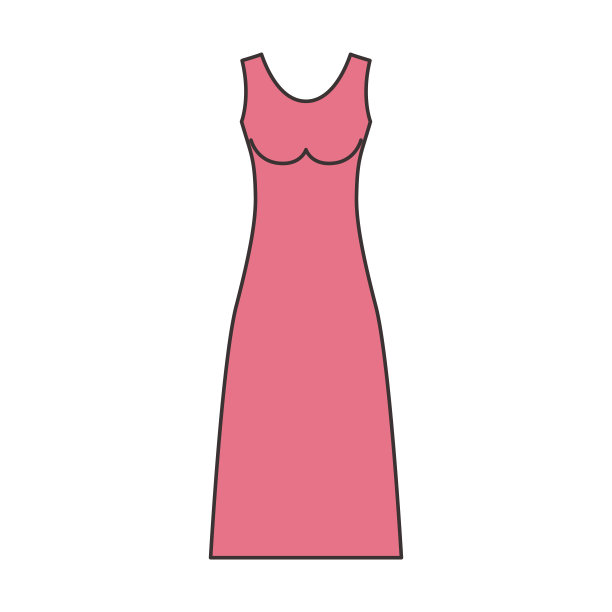 女性服装的服饰在色彩缤纷的剪影图片下载