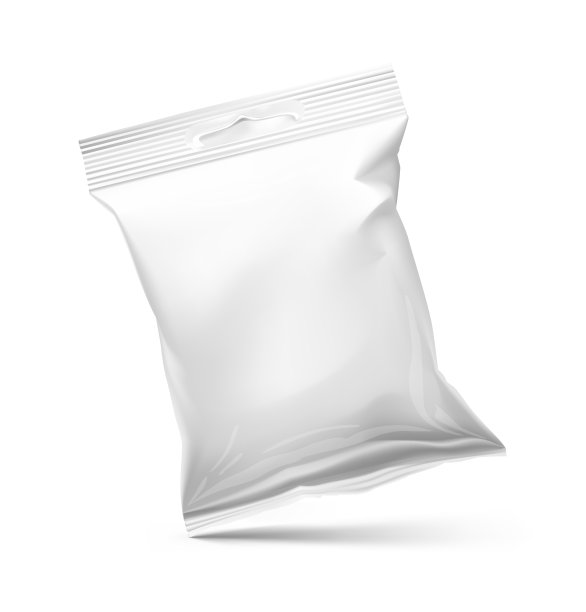 食物零食枕头袋上的白色背景。矢量插图。图片下载