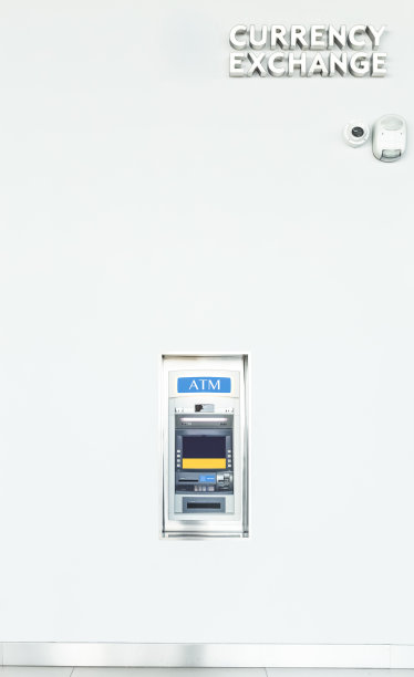自动取款机和带有闭路电视摄像头的货币兑换图片下载
