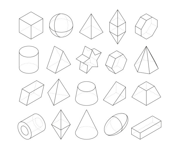 单一险种的插图。不同几何形状的框架素材图片