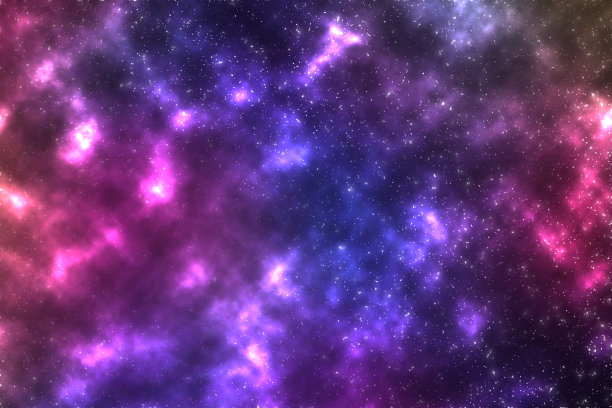明亮的多色宇宙纹理，包含小星星和天体素材图片