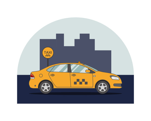 矢量的士服务概念图片下载