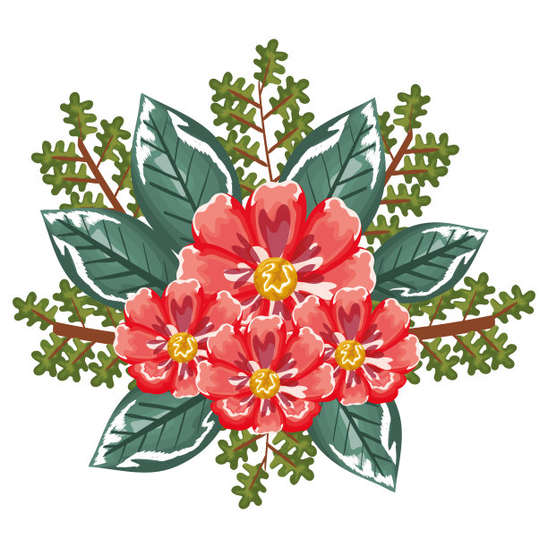 美丽的装饰花卉图标图片下载